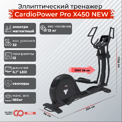 Эллиптический тренажер CardioPower PRO X450 NEW