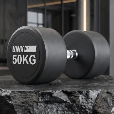 Гантель UNIX Fit PRO круглая обрезиненная 50 кг / шт.