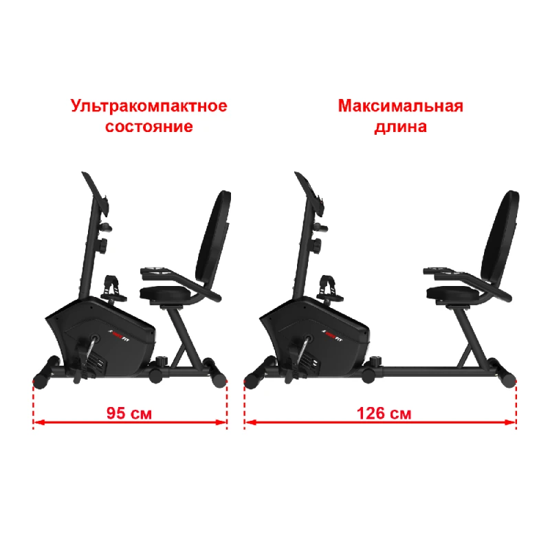 Горизонтальный велотренажер UNIX Fit BR-340 Compact — купить в Туле