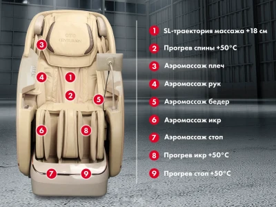 Массажное кресло OTO CENTURION PRO коричневый — купить, цена, отзывы