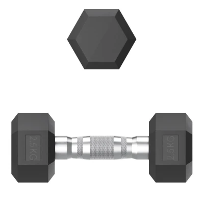Гантель гексагональная UNIX Fit обрезиненная 2,5 кг / шт.