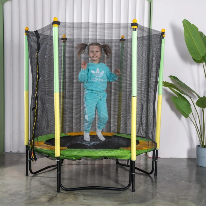 Батут DFC JUMP KIDS 55" зелено-желтый купить в Туле по низкой цене