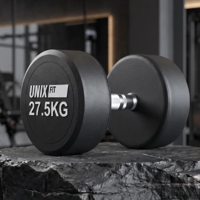 Гантель UNIX Fit PRO круглая обрезиненная 27,5 кг / шт.