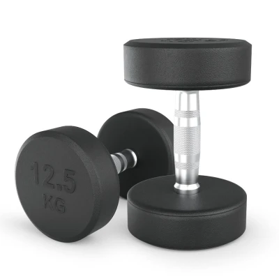 Гантель UNIX Fit PRO круглая обрезиненная 12,5 кг, 2 шт.