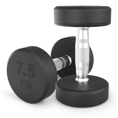 Гантель UNIX Fit PRO круглая обрезиненная 7,5 кг, 2 шт.