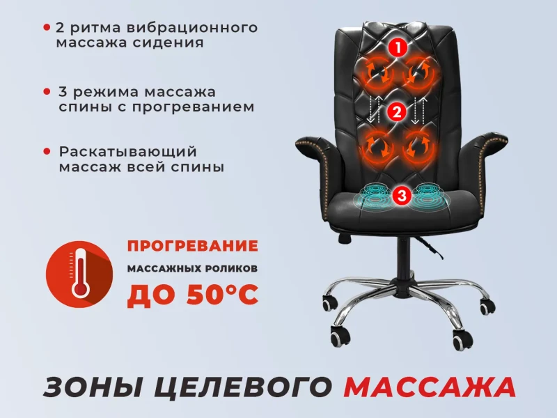 Офисное массажное кресло EGO PRIME Антрацит