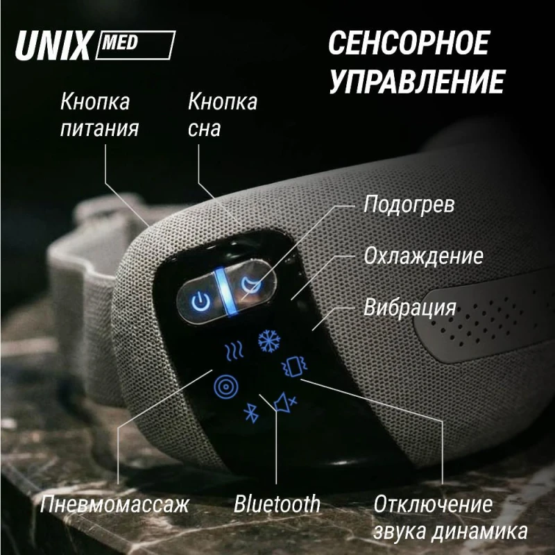 Массажер для глаз UNIX DePuff+ Grey купить в Туле