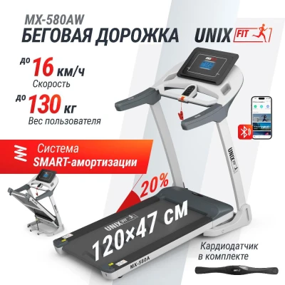 Беговая дорожка UNIX Fit MX-580A белый — купить в Туле
