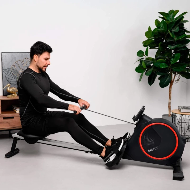 Гребной тренажер UNIX Fit Techno Rower 410 с механической нагрузкой — купить в Туле в магазине тренажеров