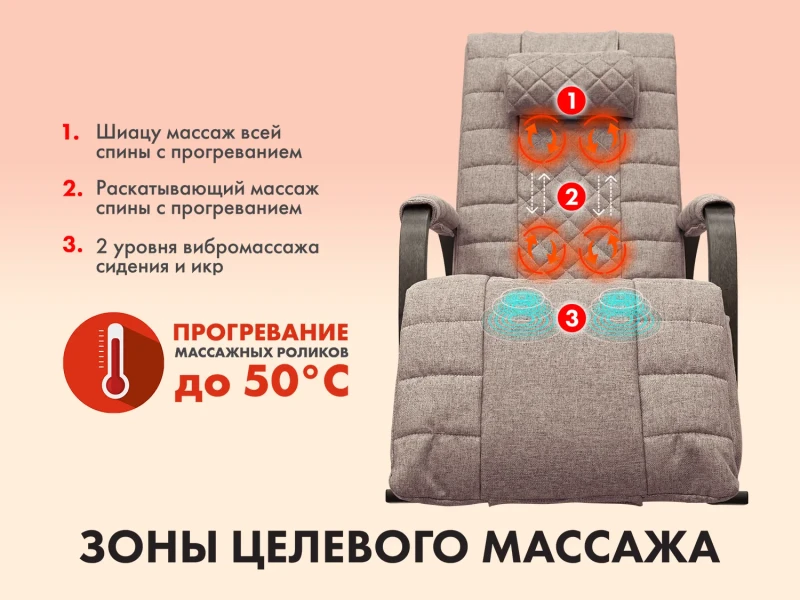 Массажное кресло качалка FUJIMO SOHO DELUXE Капучино купить в Туле