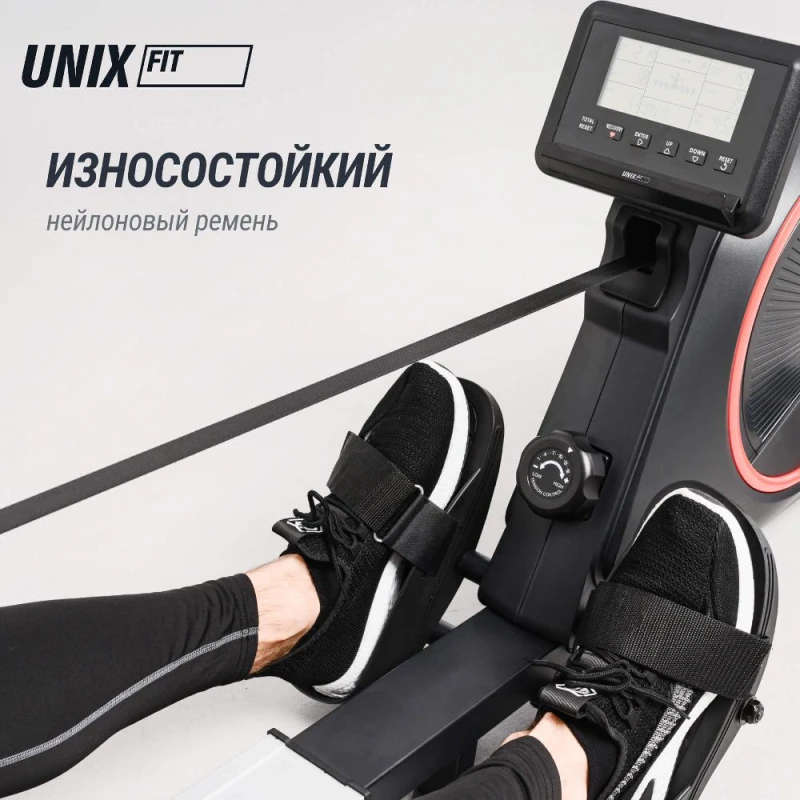 Гребной тренажер UNIX Fit Techno Rower 410 с механической нагрузкой — купить в Туле в магазине тренажеров