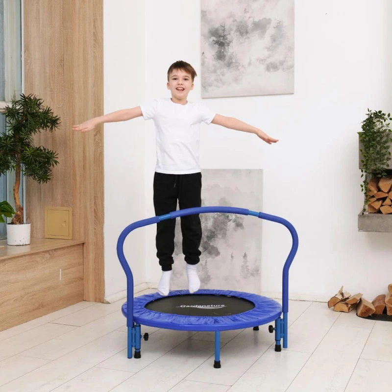 Батут с поручнем DFC Gardenature 36'' синий купить в Туле по низкой цене