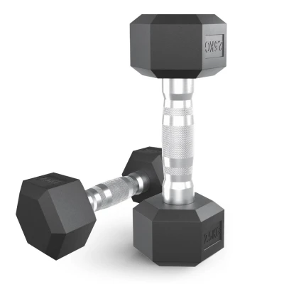 Гантель гексагональная UNIX Fit обрезиненная 2,5 кг / шт.