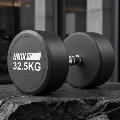 Гантель UNIX Fit PRO круглая обрезиненная 32,5 кг / шт.