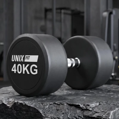 Гантель UNIX Fit PRO круглая обрезиненная 40 кг / шт.