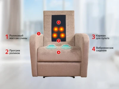 Кресло-реклайнер FUJIMO E-COMFORT CHAIR Терра — электрическое кресло с массажем