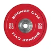 Диск олимпийский BRONZE GYM тяжелоатлетический красный 25 кг