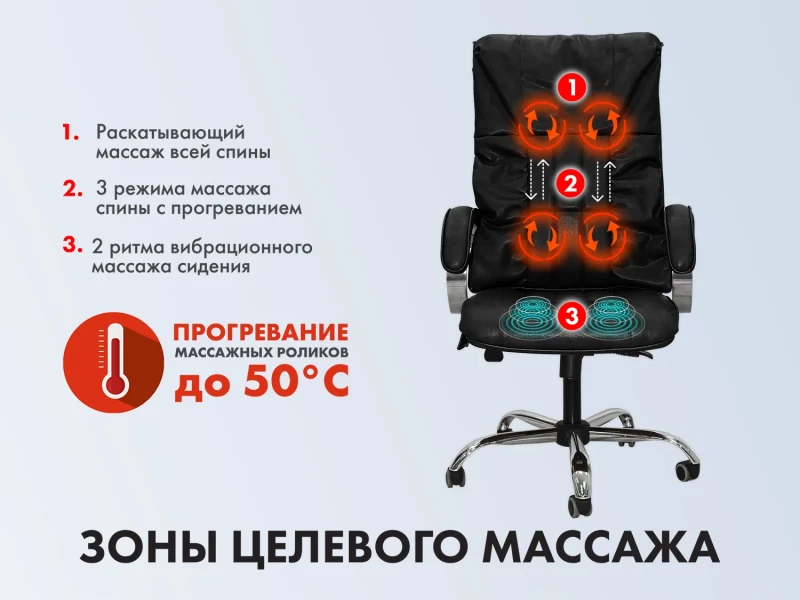 Офисное массажное кресло EGO BOSS Антрацит