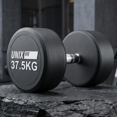 Гантель UNIX Fit PRO круглая обрезиненная 37,5 кг / шт.