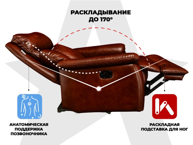 Кресло-реклайнер электрический FUJIMO DREAM EW Premium Махагон купить в Туле