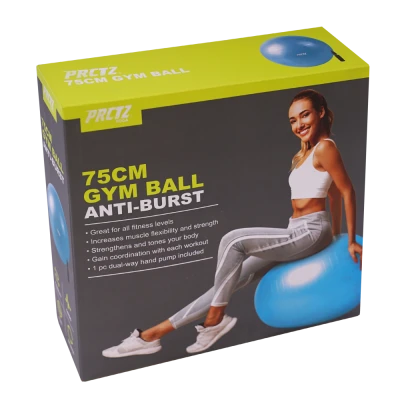 Мяч гимнастический PRCTZ GYM BALL ANTI-BURST, 75 см.