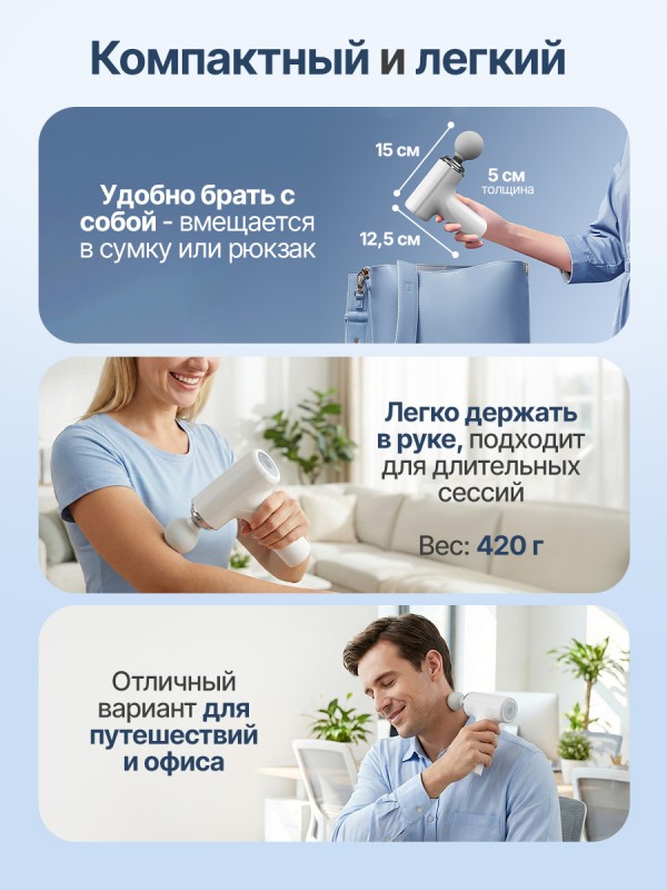 Перкуссионный массажер для тела, шеи и спины DFC YESOUL купить в Туле